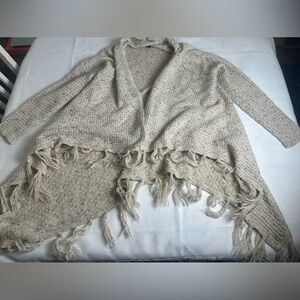 Wrangler retro fringe poncho size L